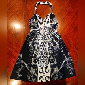 Women's Medium Black and White Dress